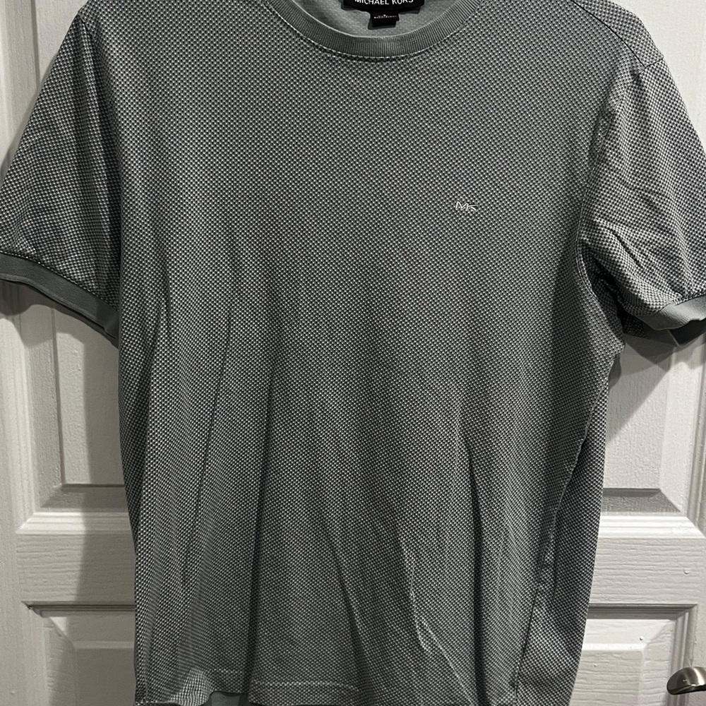 Michael Kors green with white dots Men's shirt